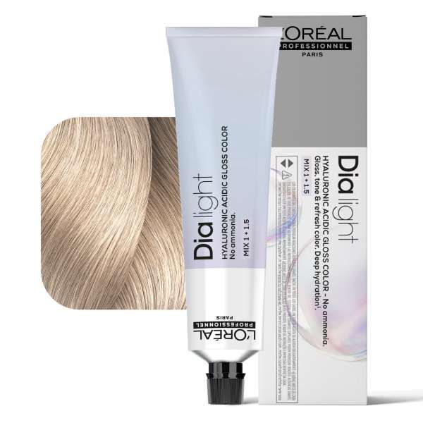 LOREAL PROFESSIONNEL Loreal Dialight Tintura per Capelli Hyaluronic Acid Gloss Color 60ml - 10.02 - MegaPrezzo