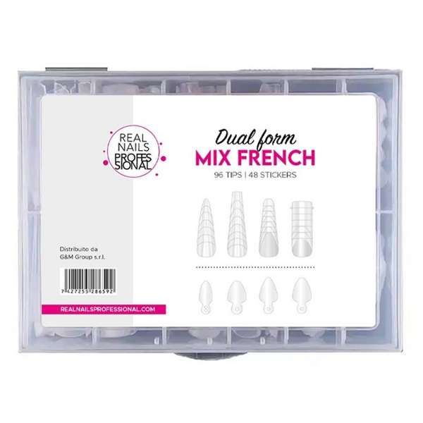 REAL NAILS PROFESSIONAL Real Nails Professional Dual Form Mix French 96 Tip 48 Stickers - MegaPrezzo