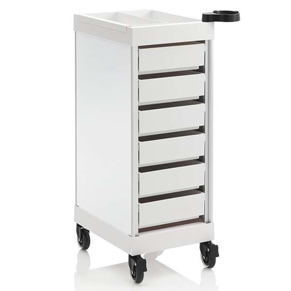XANITALIA Carrello Portaoggetti Parrucchiere con 6 Cassetti - Bianco - MegaPrezzo