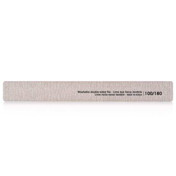 XANITALIA Salon Pro Kit Lima Dritta Grigia Double Face Lavabile 10pz - 100/180 - MegaPrezzo
