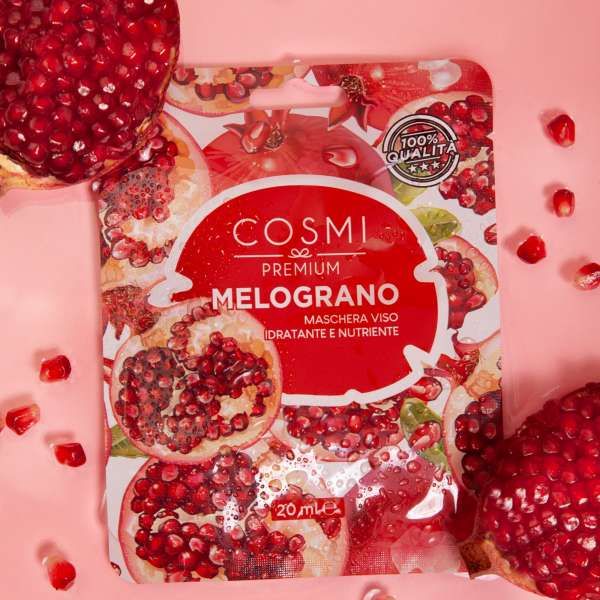 COSMI ITALIA Cosmi Maschera Viso in Tessuto - Melograno - MegaPrezzo