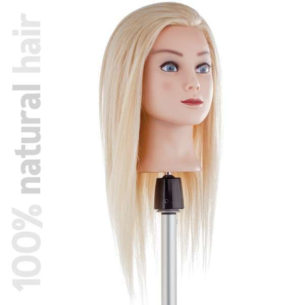 XANITALIA Testina Studio Capelli Naturali 50cm - Biondo Lungo - MegaPrezzo