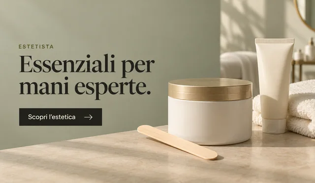 Estetista. Essenziali per mani esperte. Scopri l’estetica.